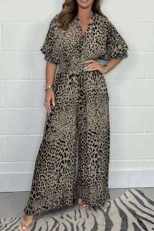 Gianna – Leopard Print Casual Loose Jumpsuit for Women