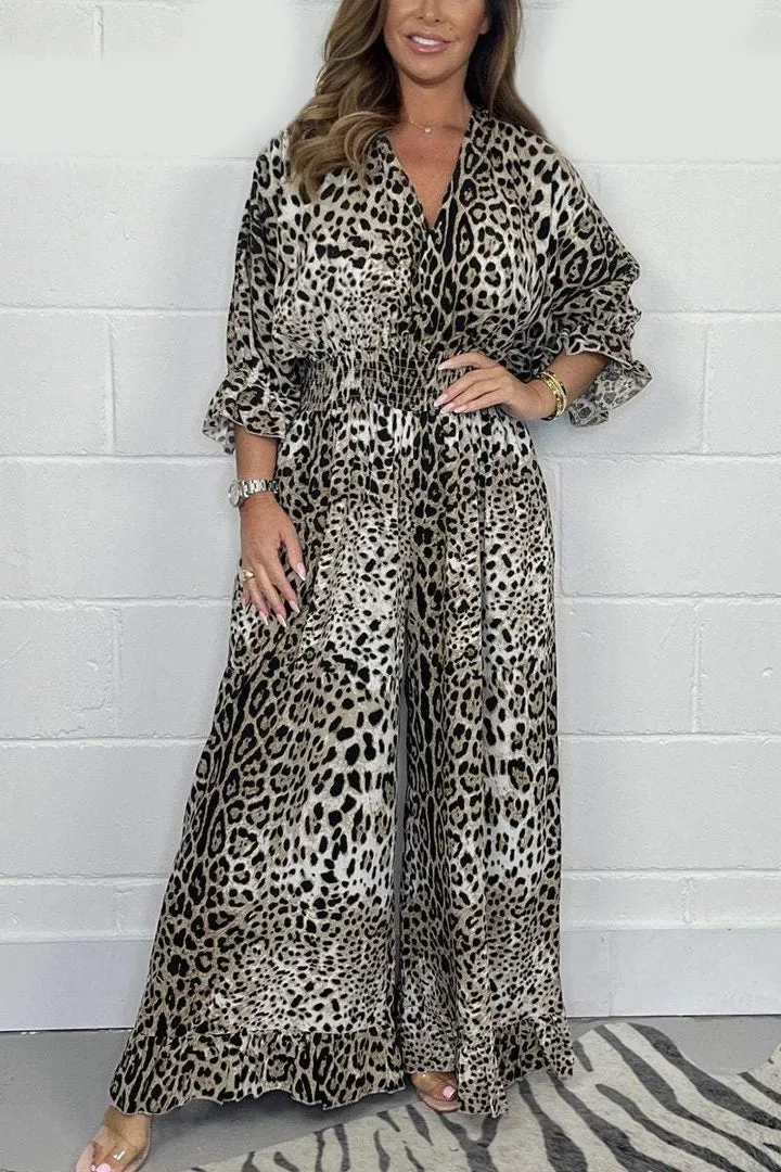 Gianna – Leopard Print Casual Loose Jumpsuit for Women