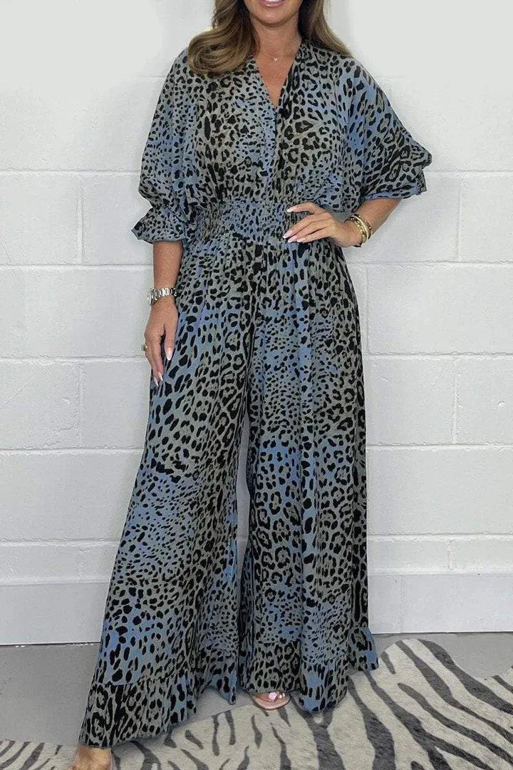 Gianna – Leopard Print Casual Loose Jumpsuit for Women