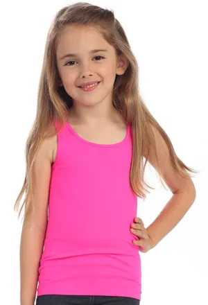 Girls Stretch Tank Top in Fushia