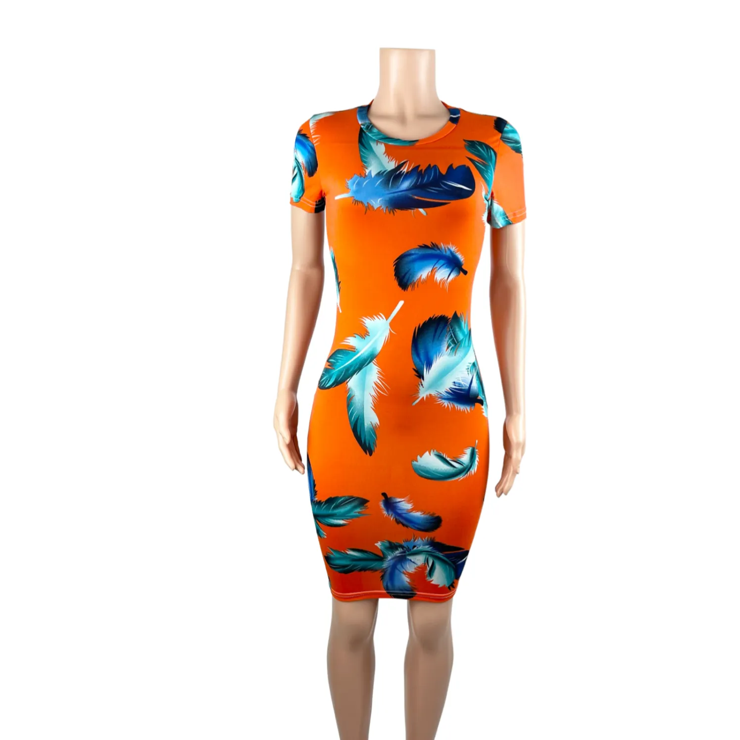 Go Your Own Way Feather Print Dress w/Matching Fanny Pack