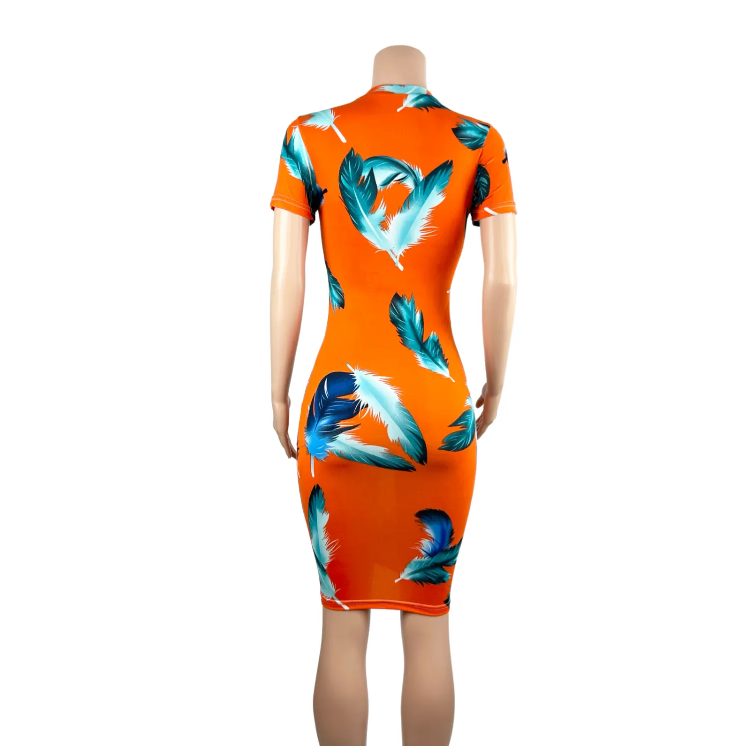 Go Your Own Way Feather Print Dress w/Matching Fanny Pack