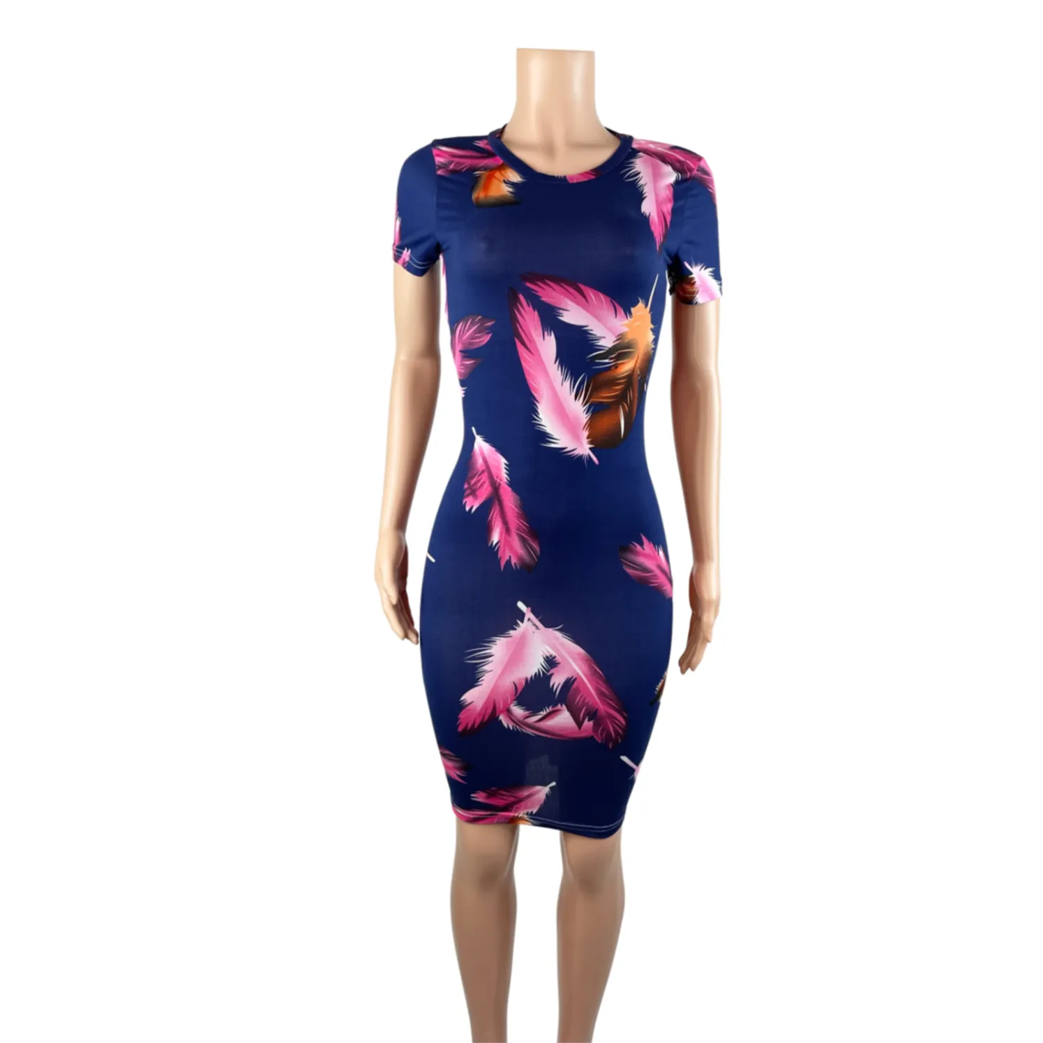 Go Your Own Way Feather Print Dress w/Matching Fanny Pack