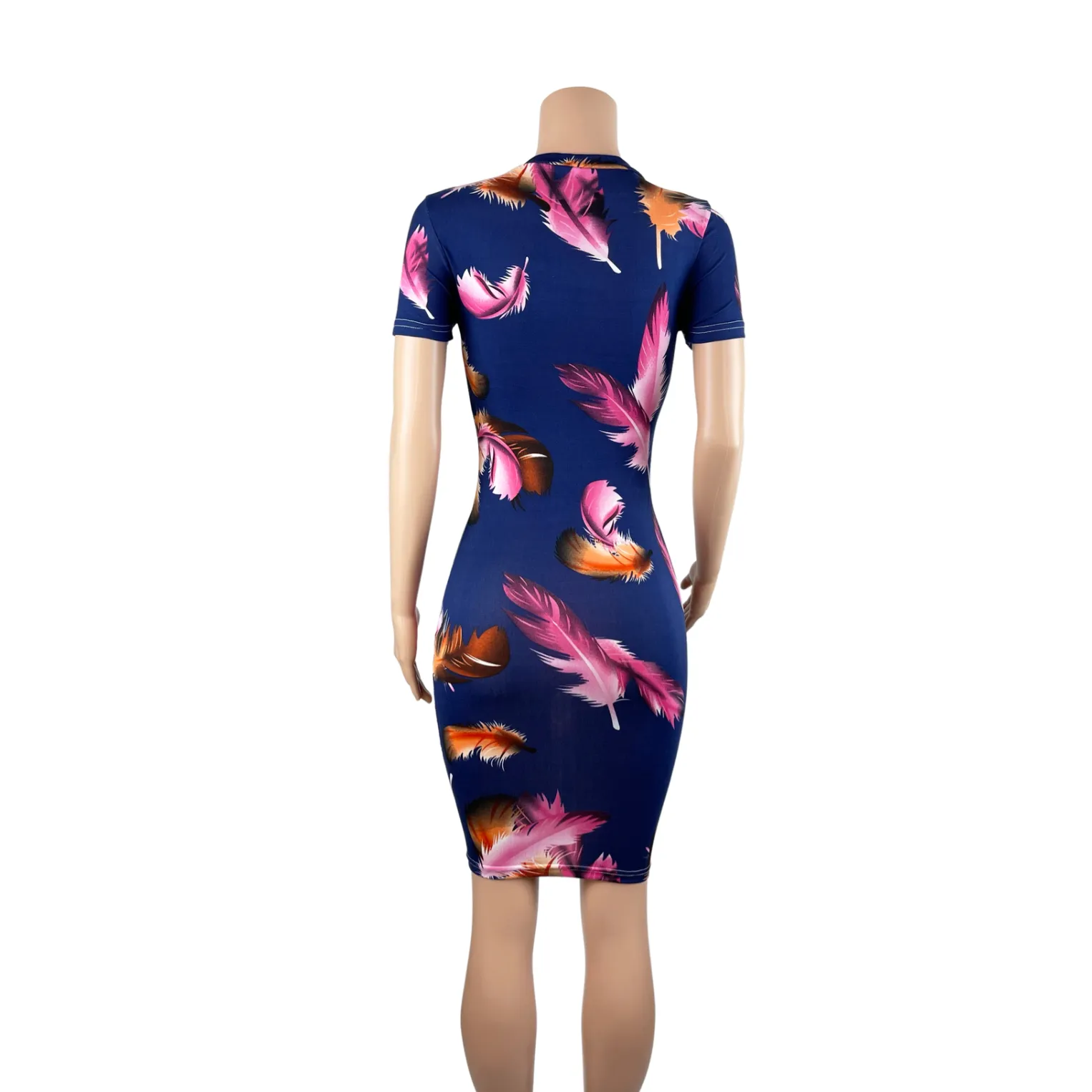 Go Your Own Way Feather Print Dress w/Matching Fanny Pack