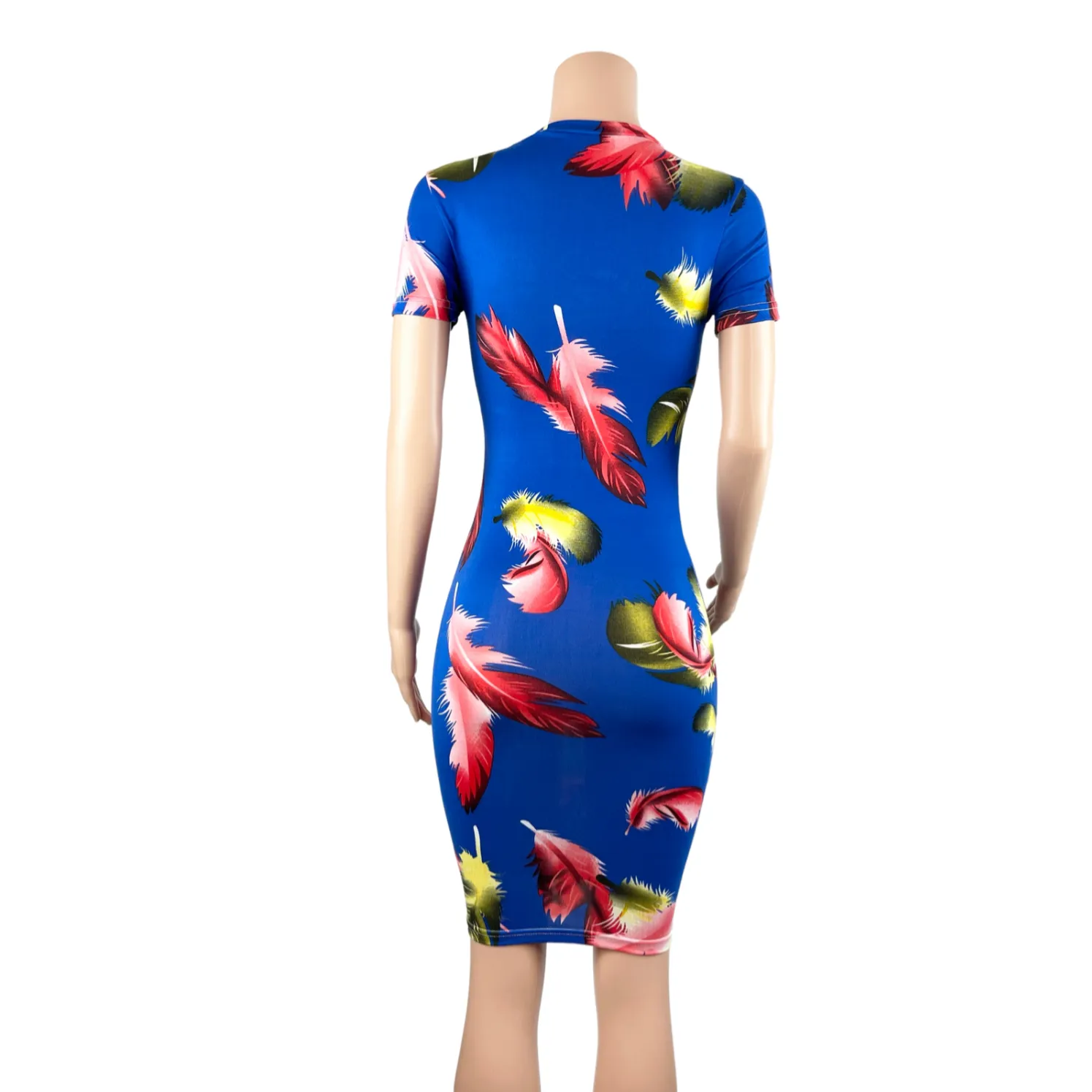 Go Your Own Way Feather Print Dress w/Matching Fanny Pack