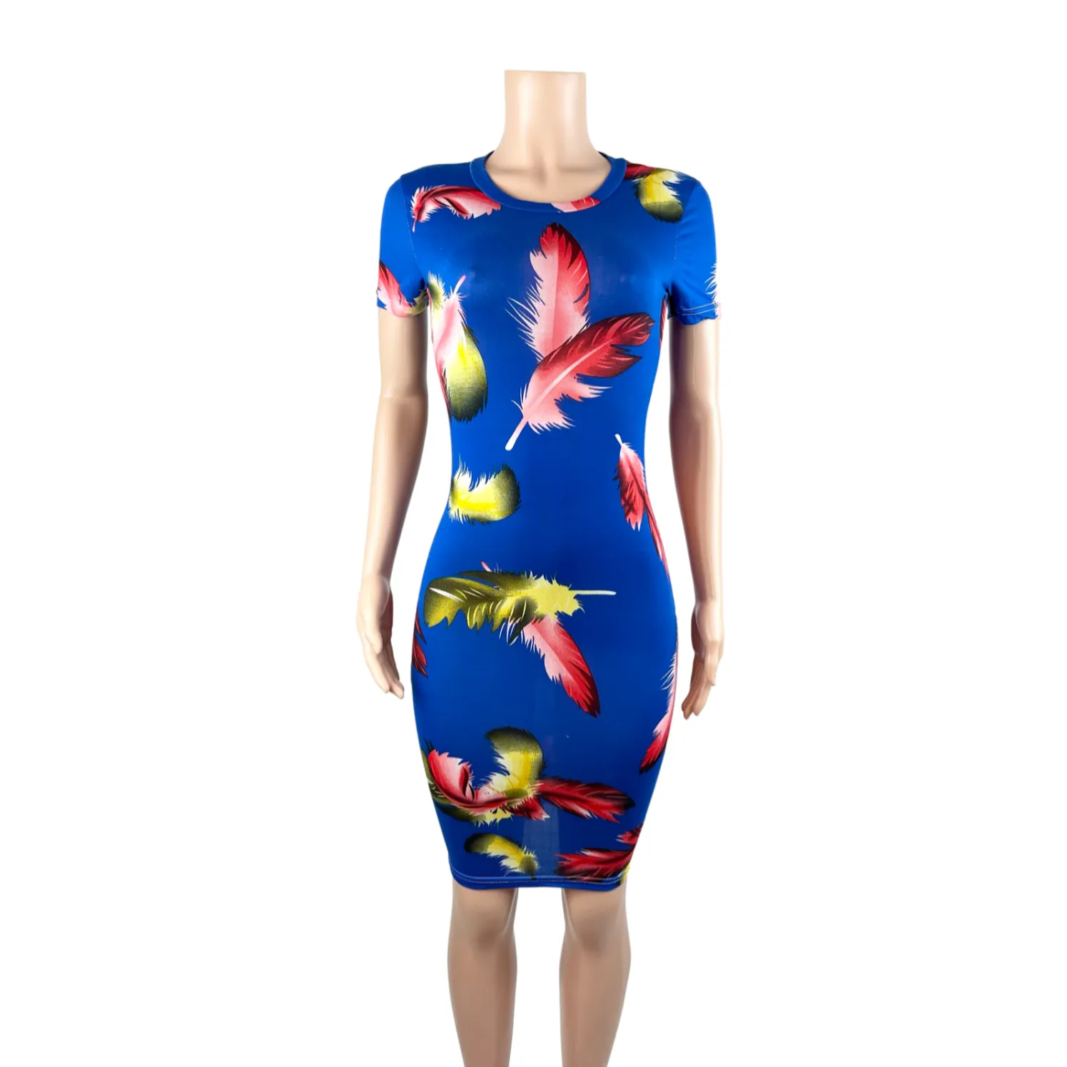 Go Your Own Way Feather Print Dress w/Matching Fanny Pack