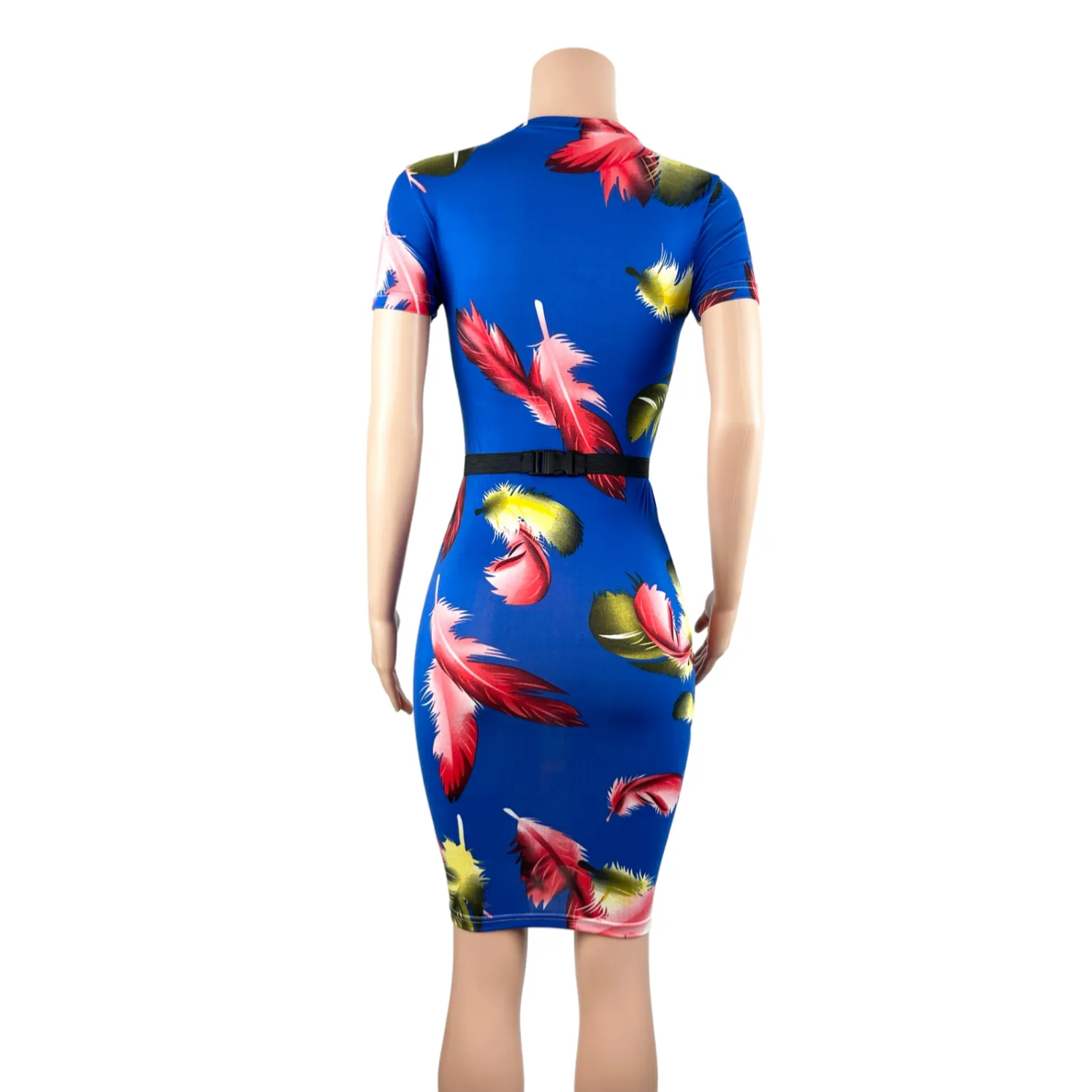 Go Your Own Way Feather Print Dress w/Matching Fanny Pack