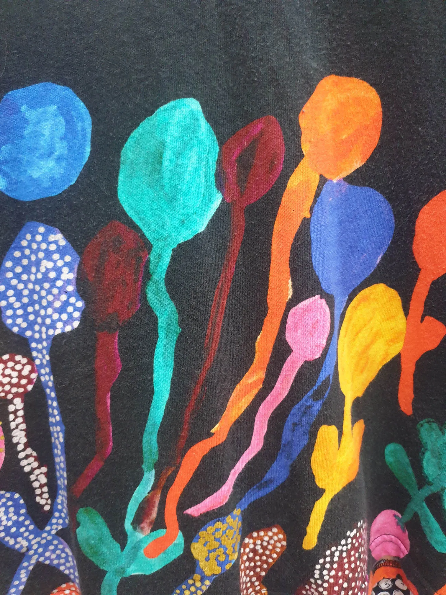 Gorman black top with ballon print size L