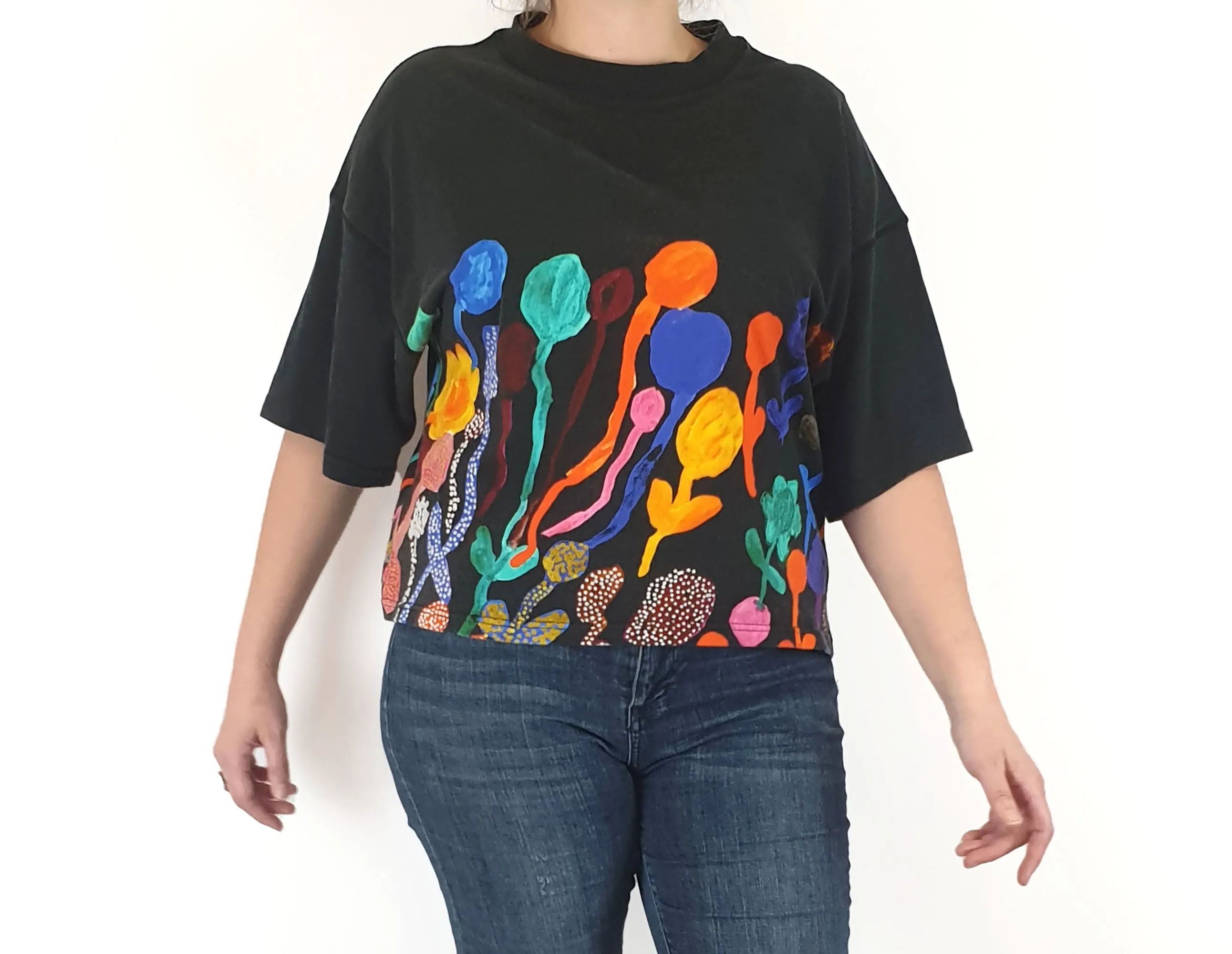 Gorman black top with ballon print size L