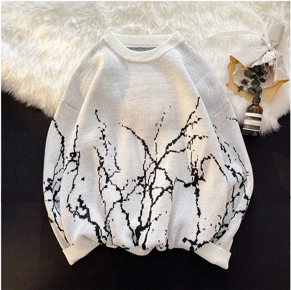 Gothic Art Printed Loose Sweater