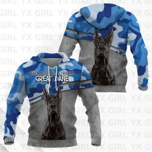 Great Dane Dog/Doberman Dog/German Shepherd 3D All Over Printed Hoodies Women's For Men Pullovers Street Tracksuit Love Dog Gift