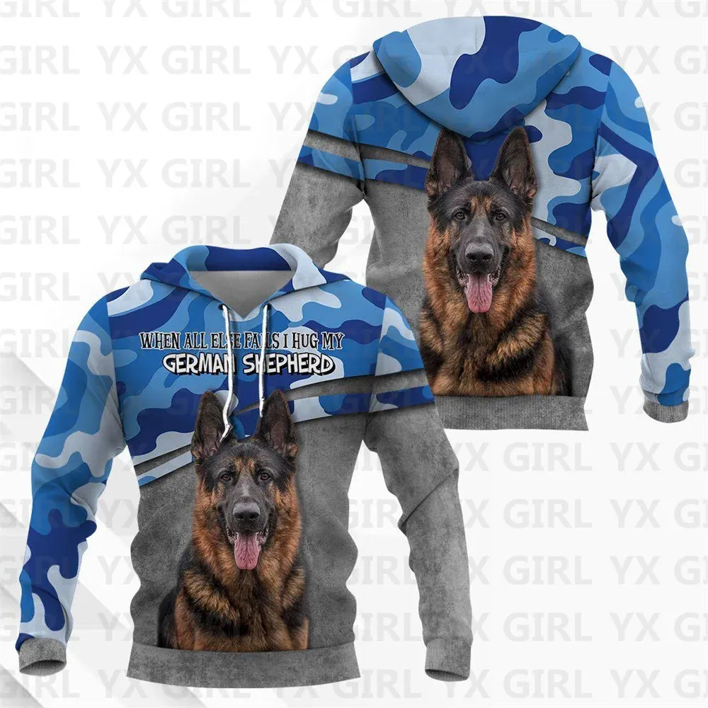 Great Dane Dog/Doberman Dog/German Shepherd 3D All Over Printed Hoodies Women's For Men Pullovers Street Tracksuit Love Dog Gift
