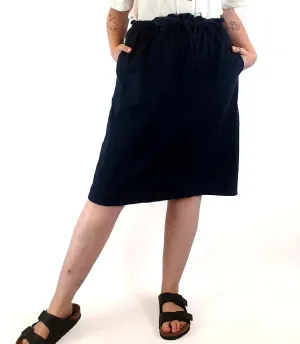 Handsom navy cotton skirt size M