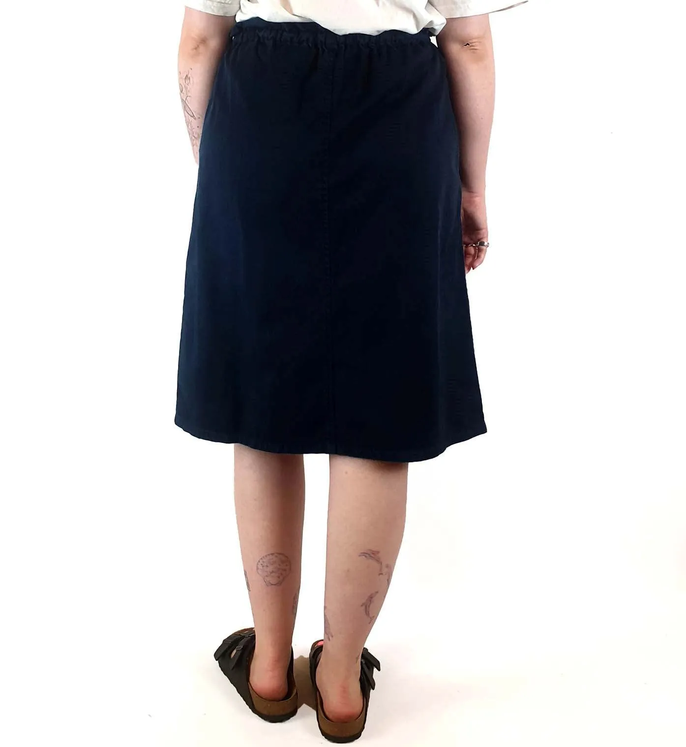 Handsom navy cotton skirt size M