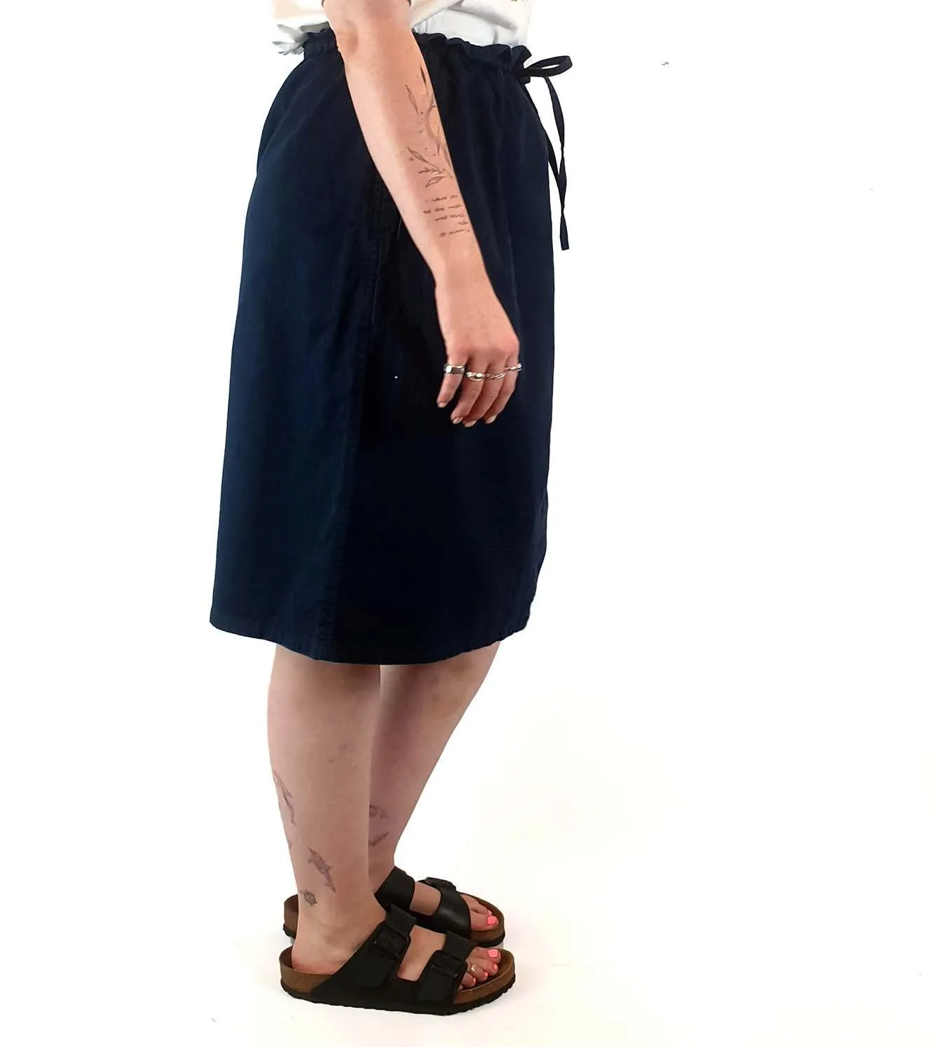 Handsom navy cotton skirt size M