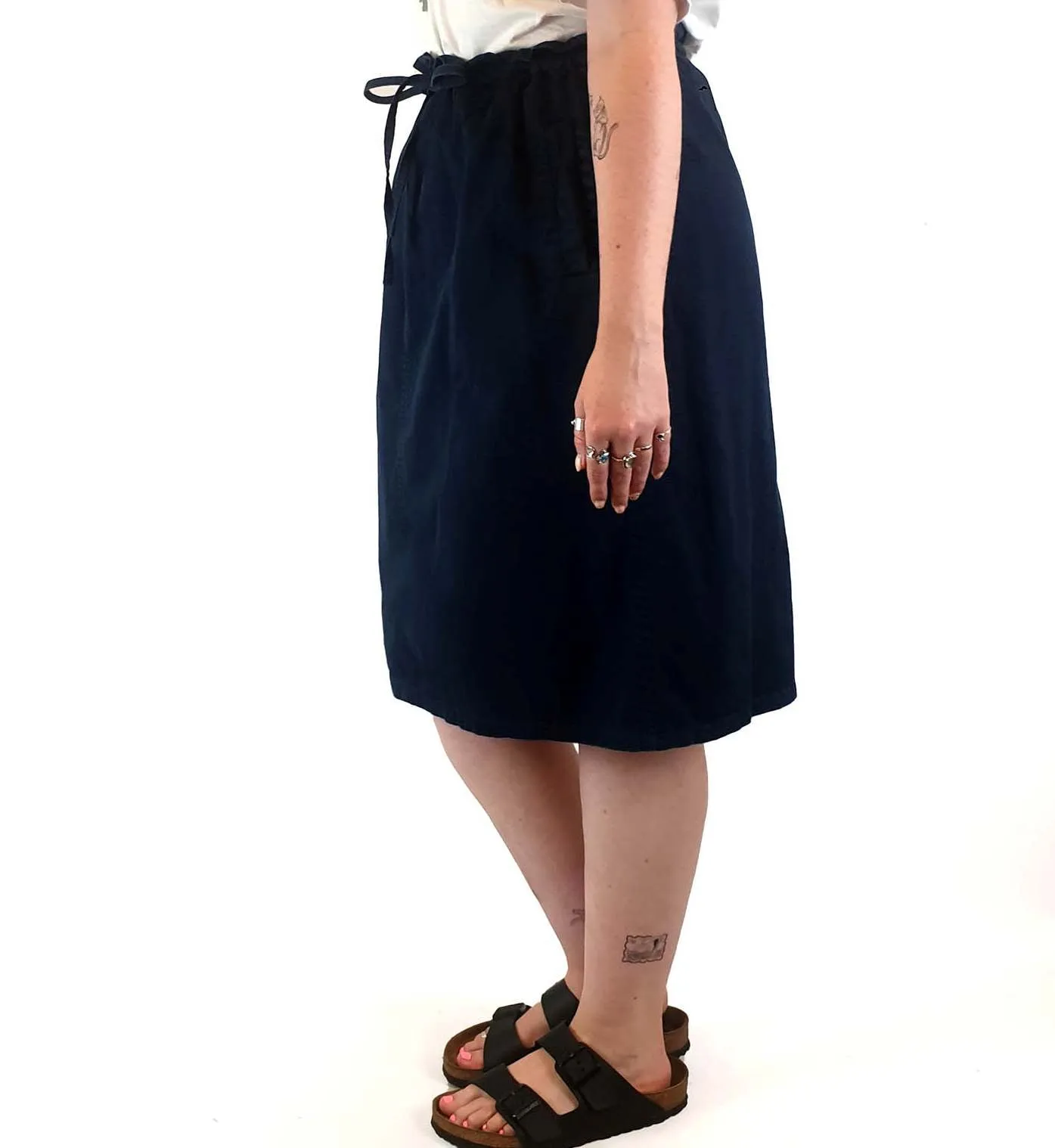 Handsom navy cotton skirt size M