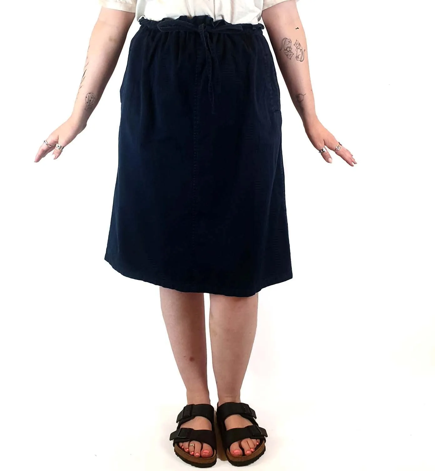 Handsom navy cotton skirt size M
