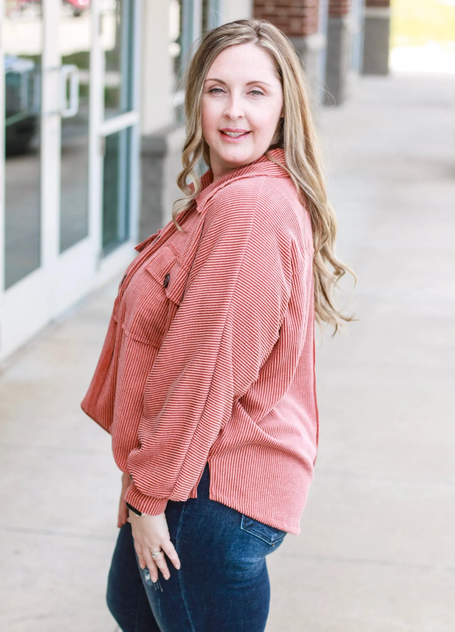 Hanging On to Forever Ribbed Pullover in Cinnamon