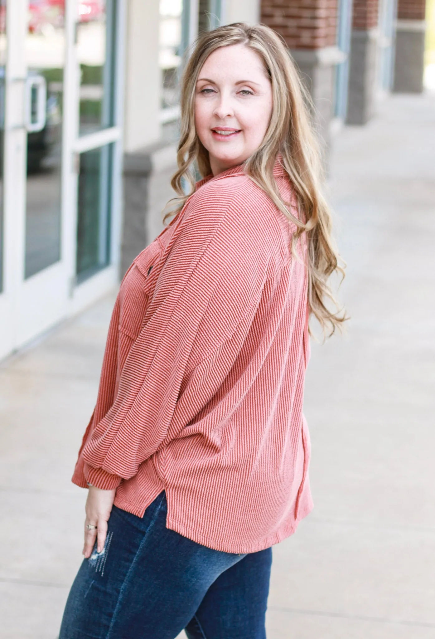 Hanging On to Forever Ribbed Pullover in Cinnamon