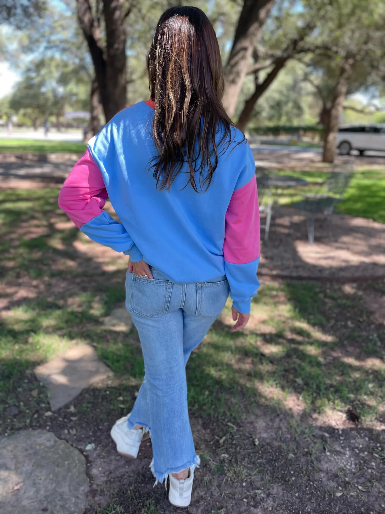 Hazel Blues® |  Finnley Colorblock Pullover in Four Colors