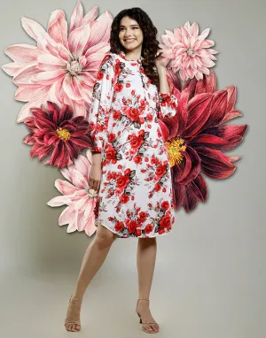 High Neck Dress with Pockets