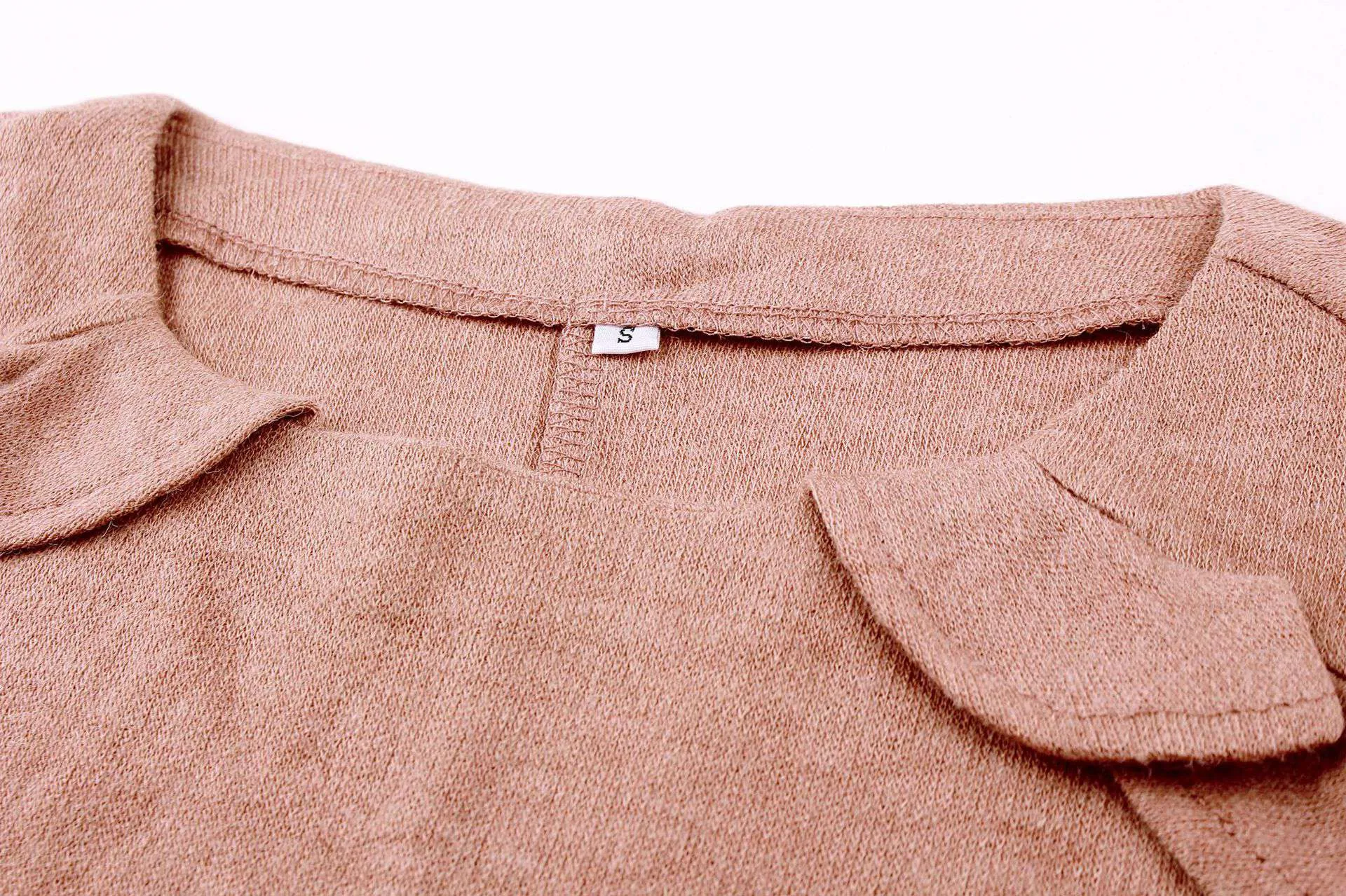 Independent Design Fashion Women's Autumn and Winter Cropped Sleeves Round Neck Dress