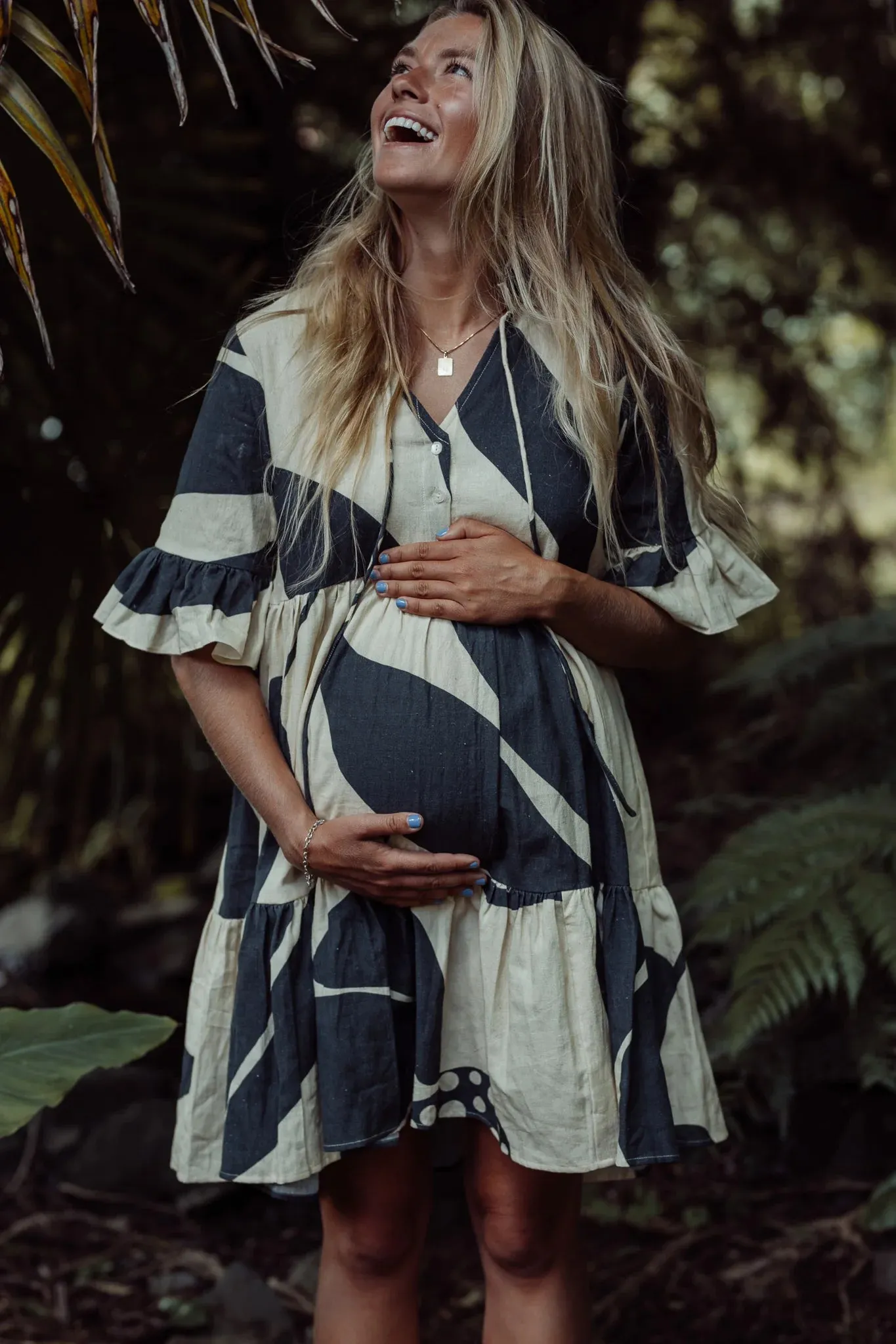 Isla Dress - Black & Cream