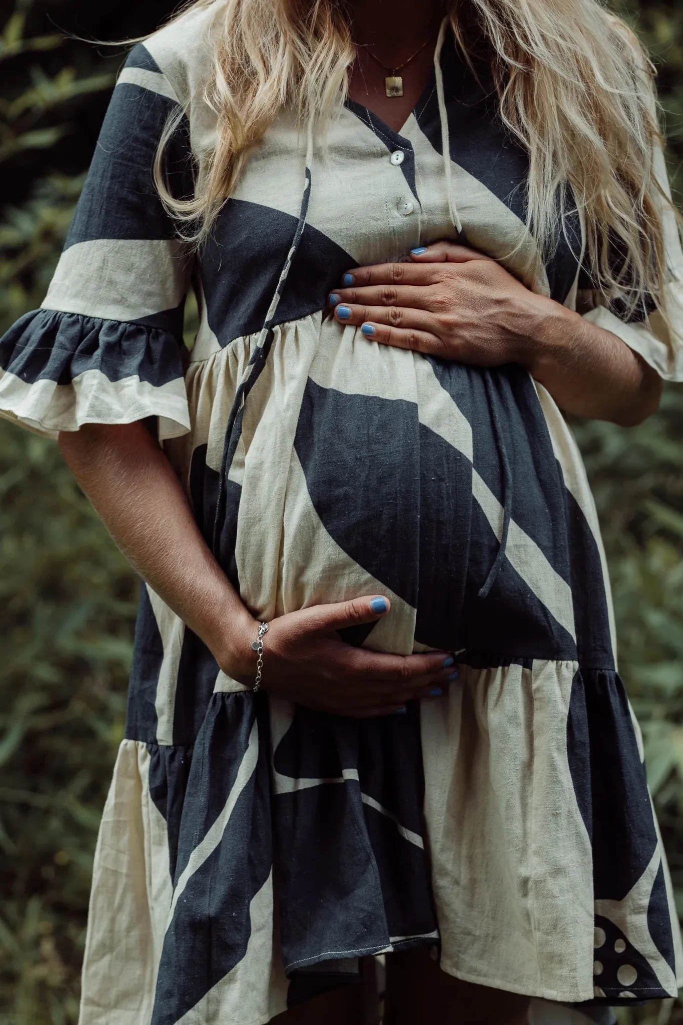Isla Dress - Black & Cream