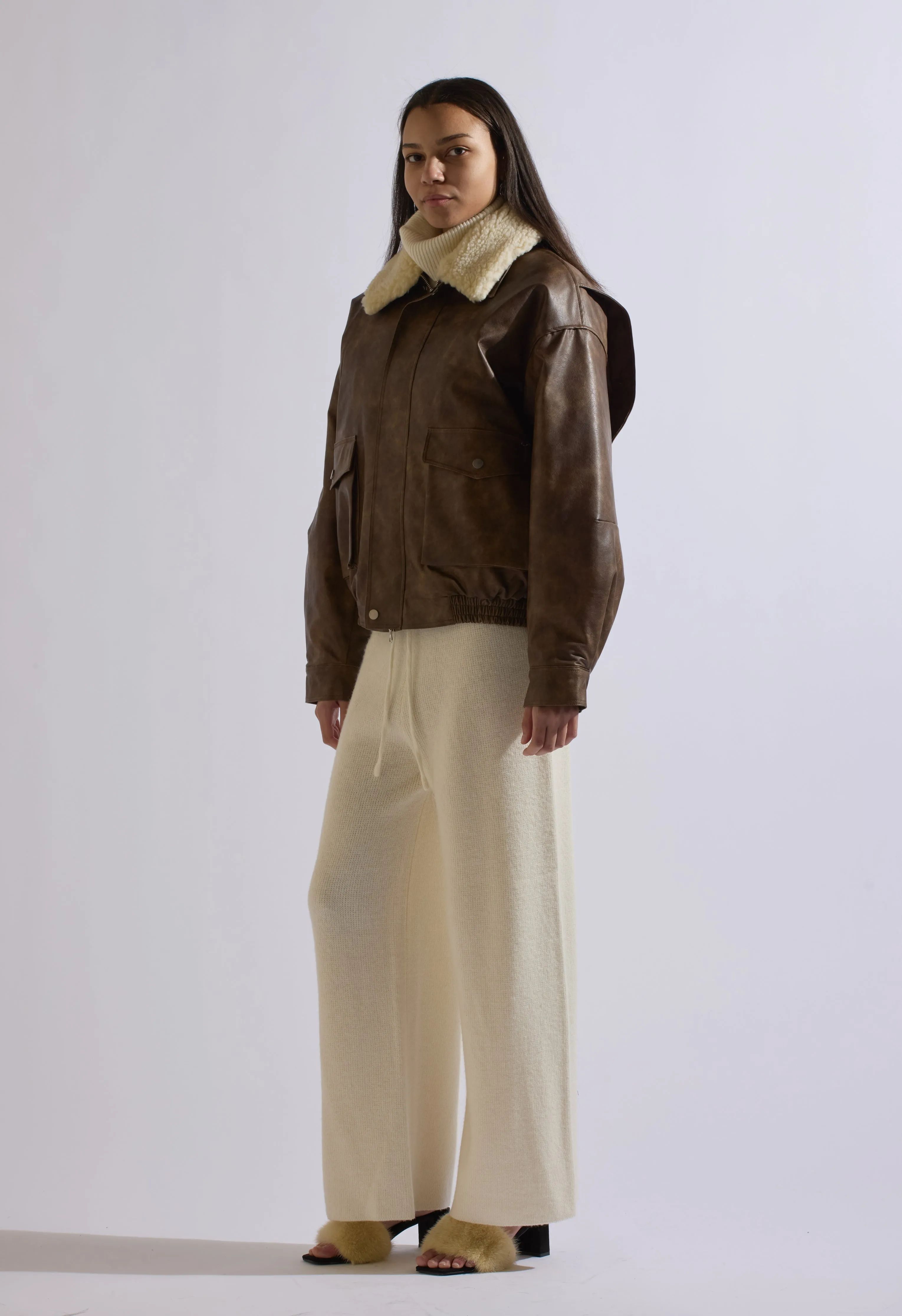 Jessie Wool Pant Cream Set