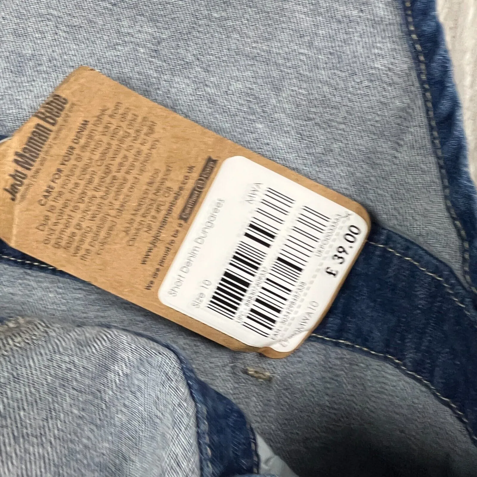 Jojo Maman Bebe Womens Short Denim Dungarees Size 10 (New)