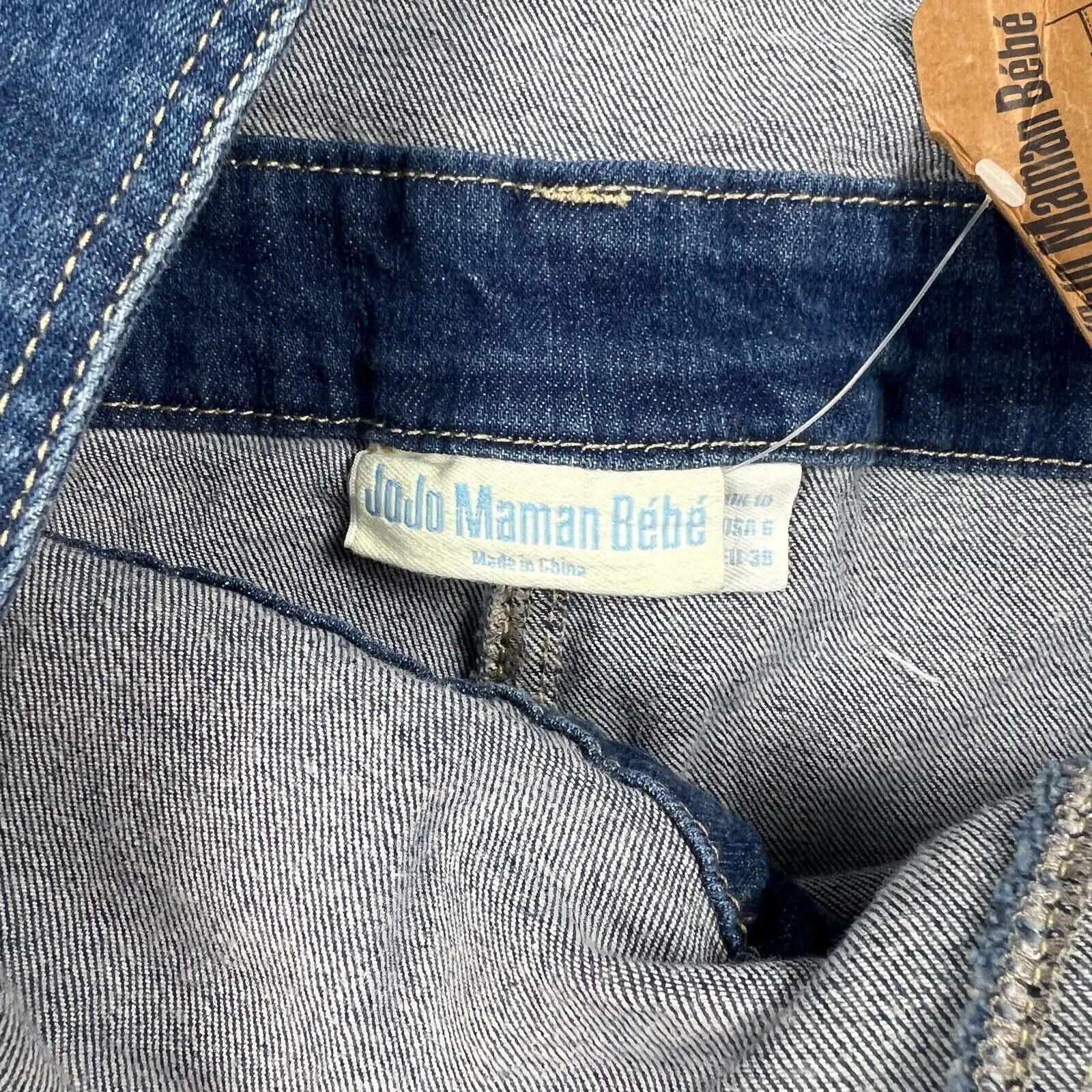 Jojo Maman Bebe Womens Short Denim Dungarees Size 10 (New)