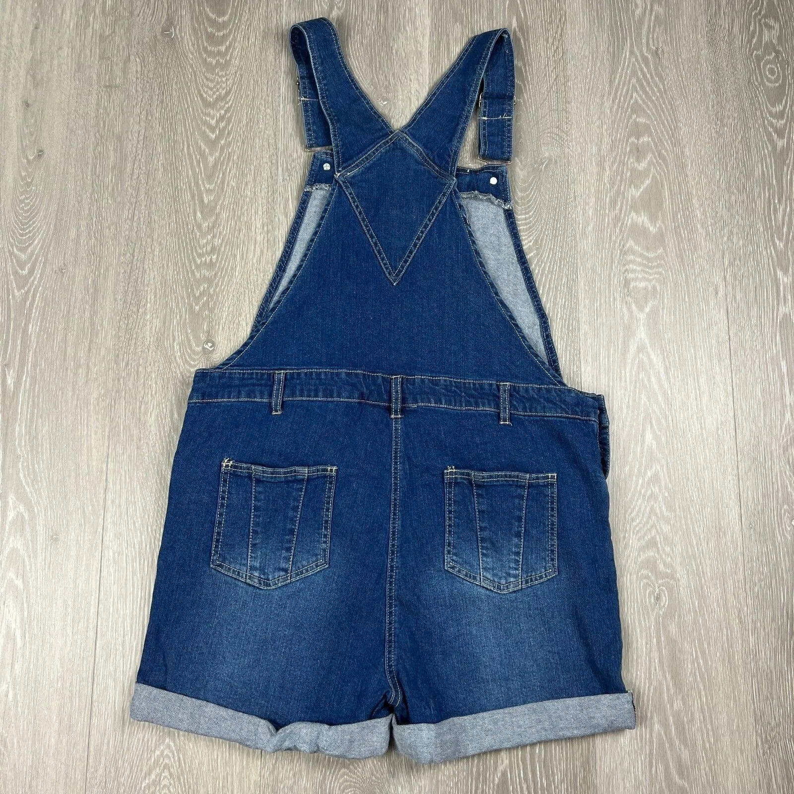 Jojo Maman Bebe Womens Short Denim Dungarees Size 10 (New)