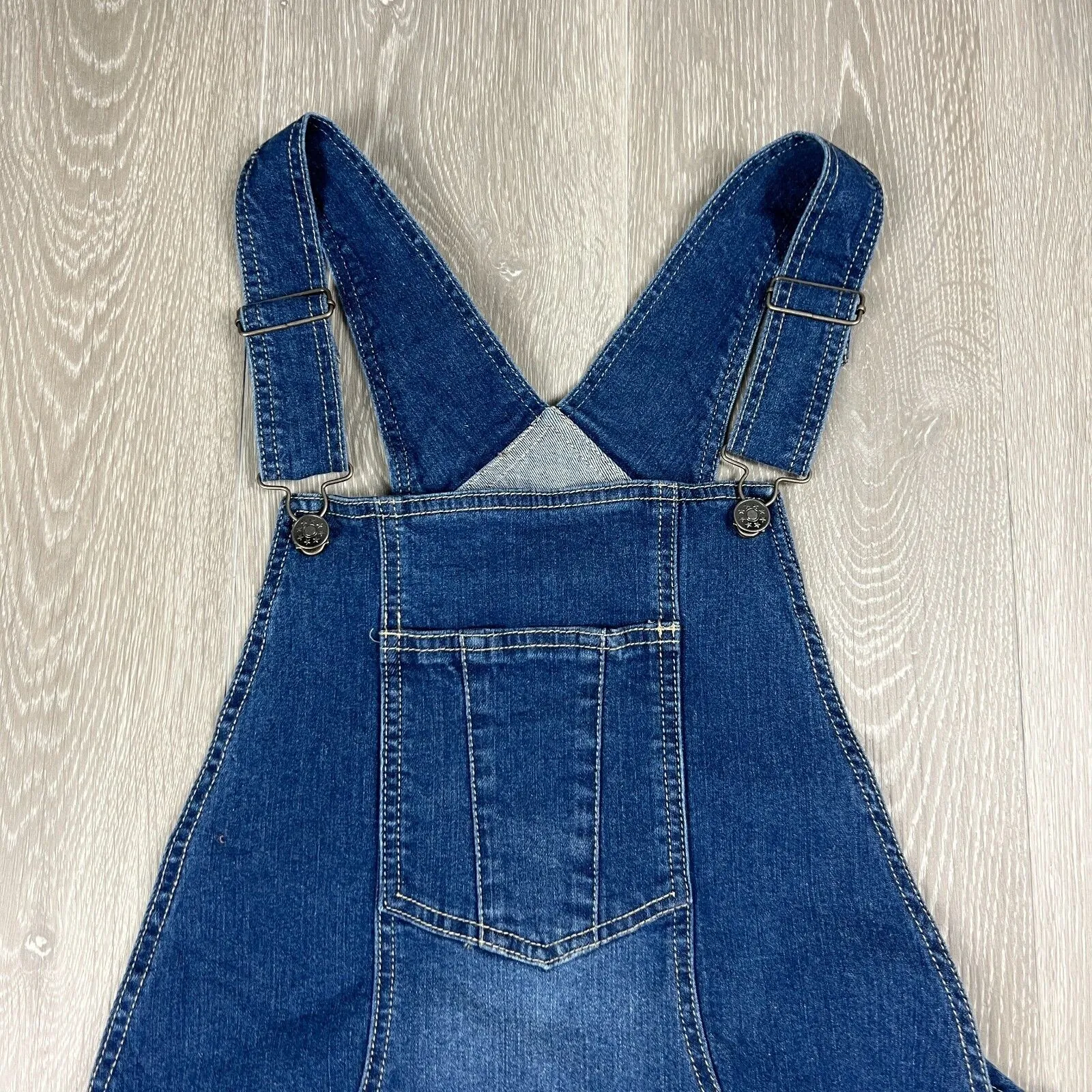 Jojo Maman Bebe Womens Short Denim Dungarees Size 10 (New)