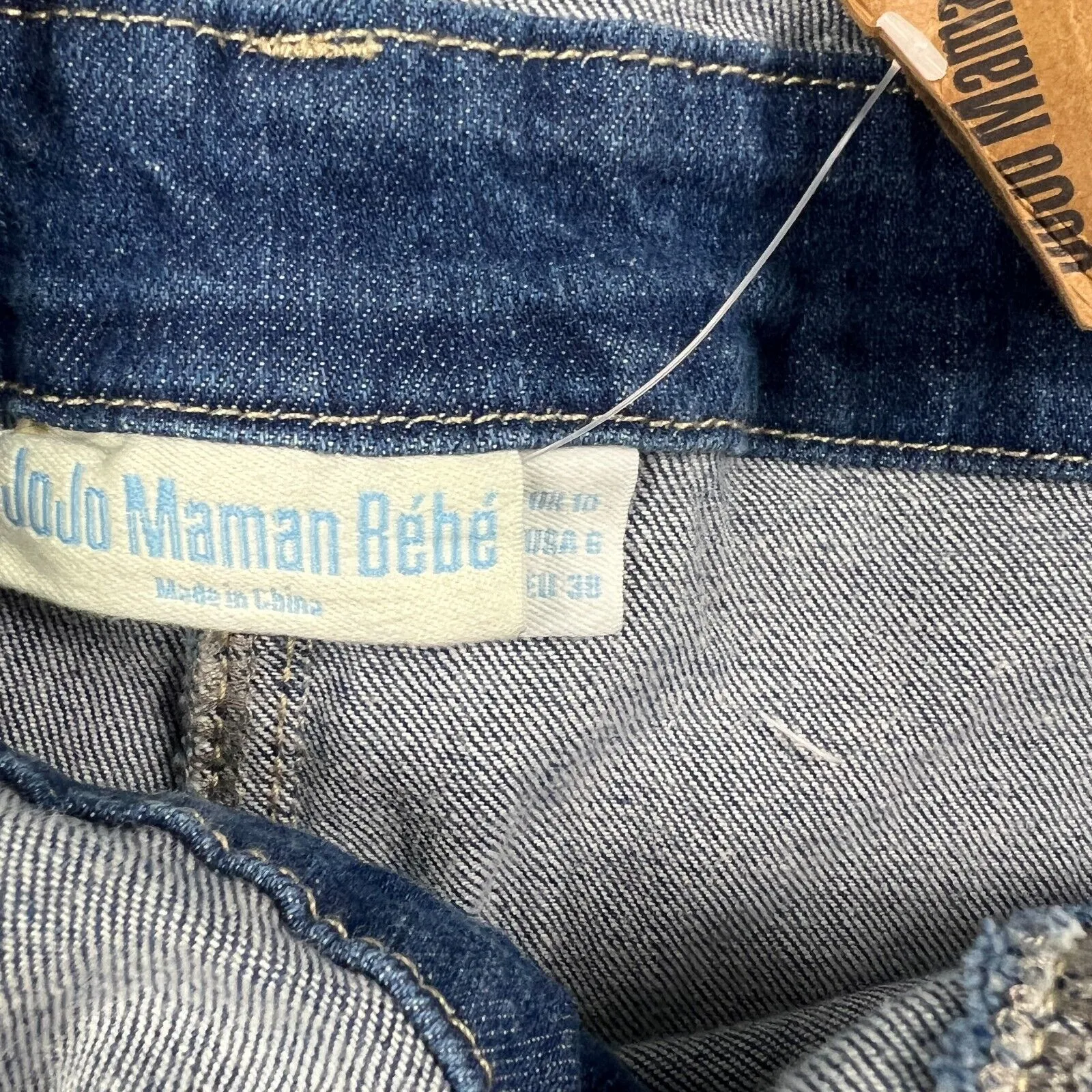 Jojo Maman Bebe Womens Short Denim Dungarees Size 10 (New)