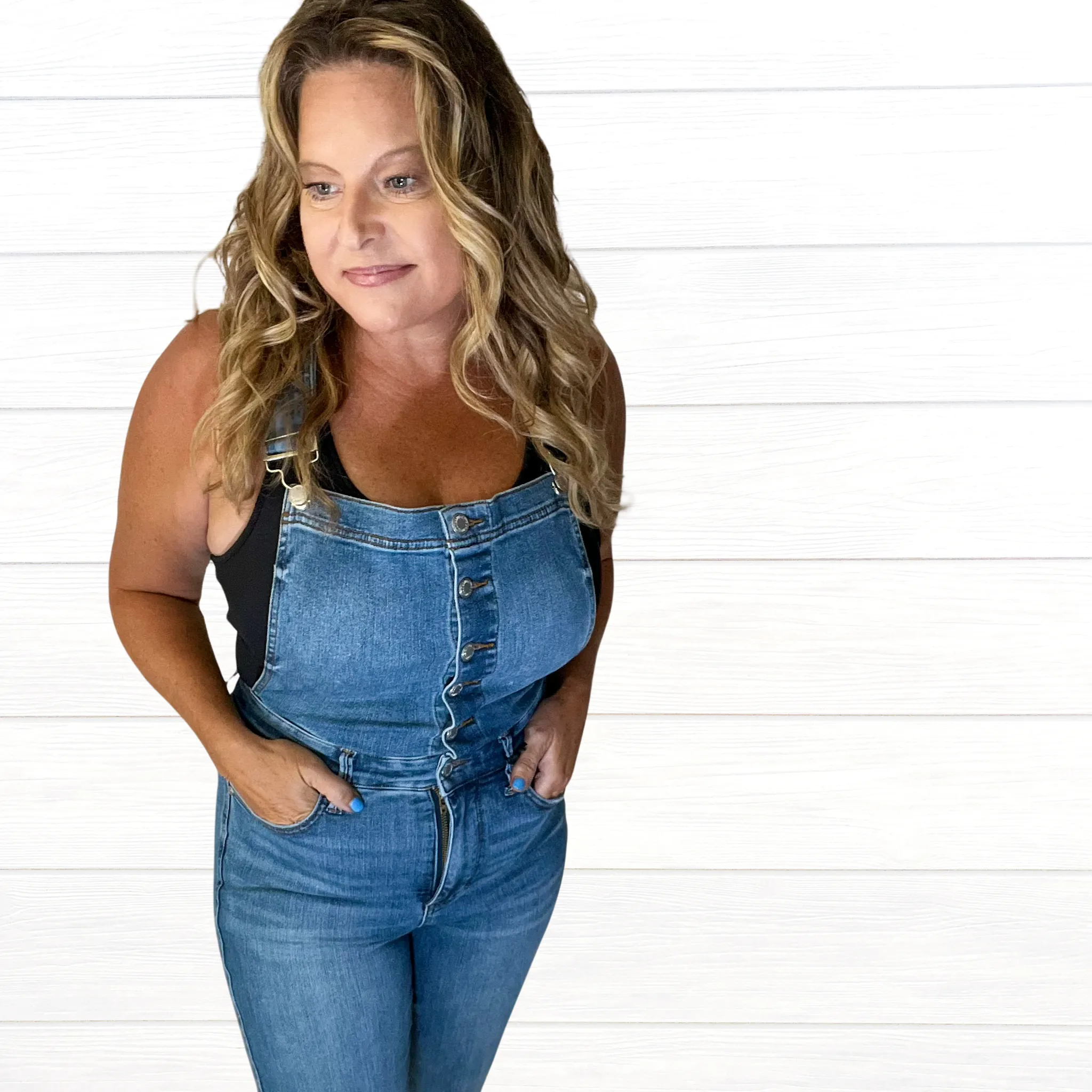 Judy Blue Perfect Tummy Control Denim Overalls | Cottage Beach