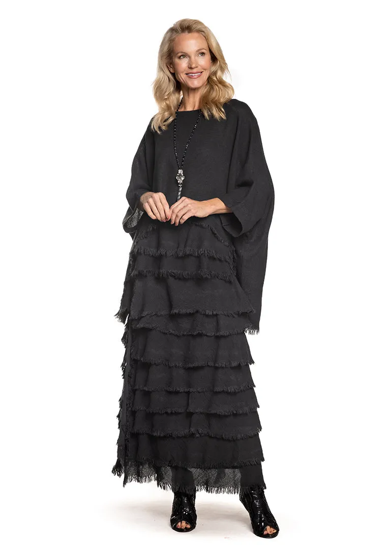 Julie Linen Skirt in Granite