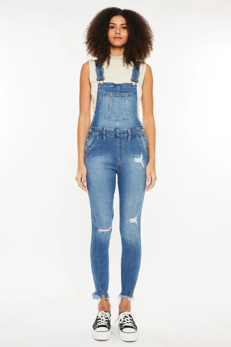 Katarina High Rise Ankle Skinny Overalls