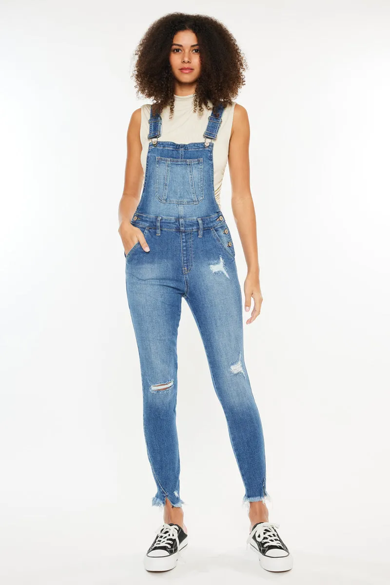 Katarina High Rise Ankle Skinny Overalls