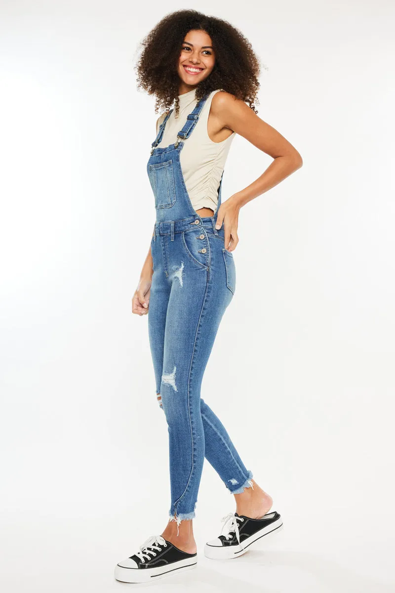 Katarina High Rise Ankle Skinny Overalls