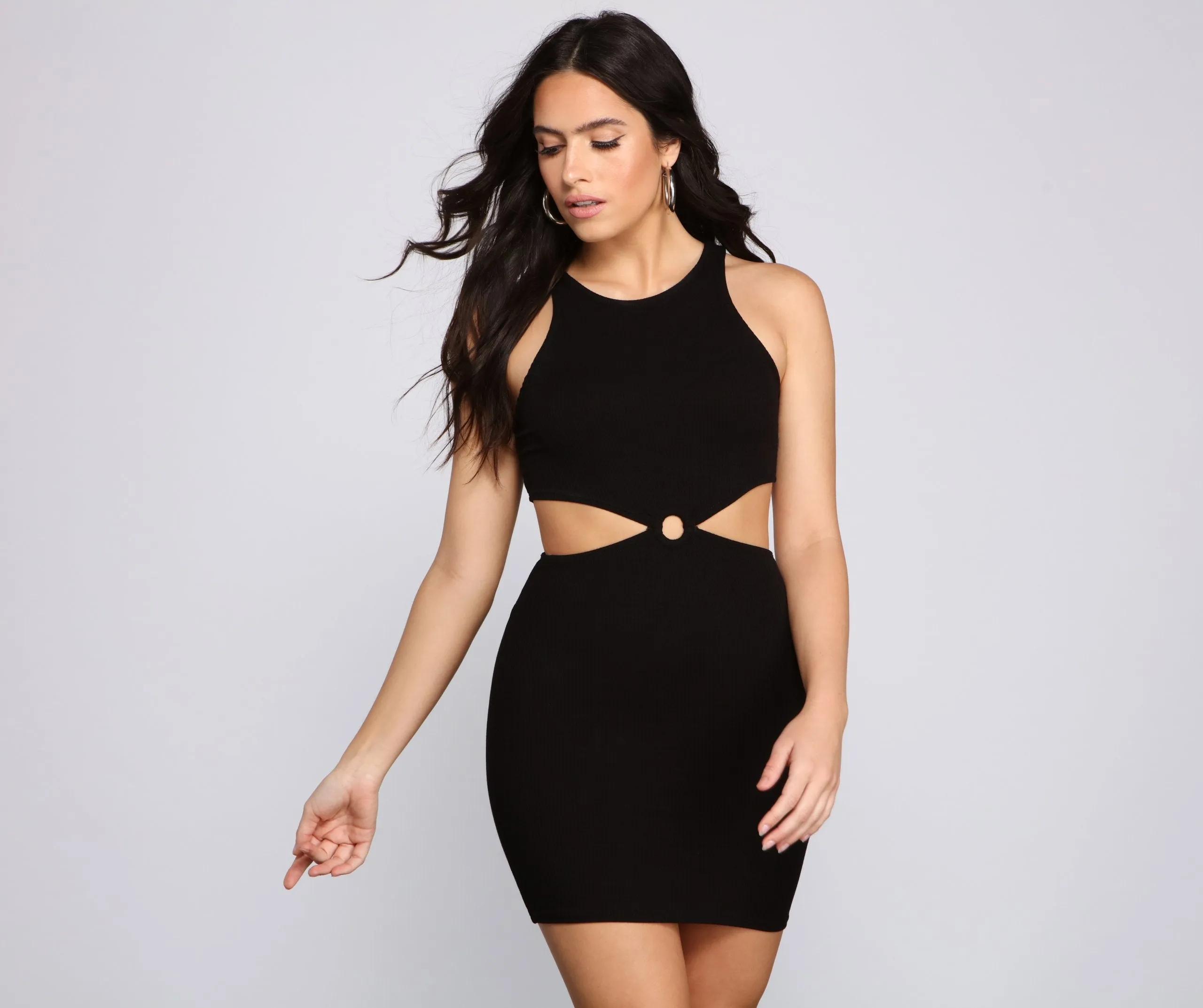 Keep It Trendy Charming Cutout Mini Dress