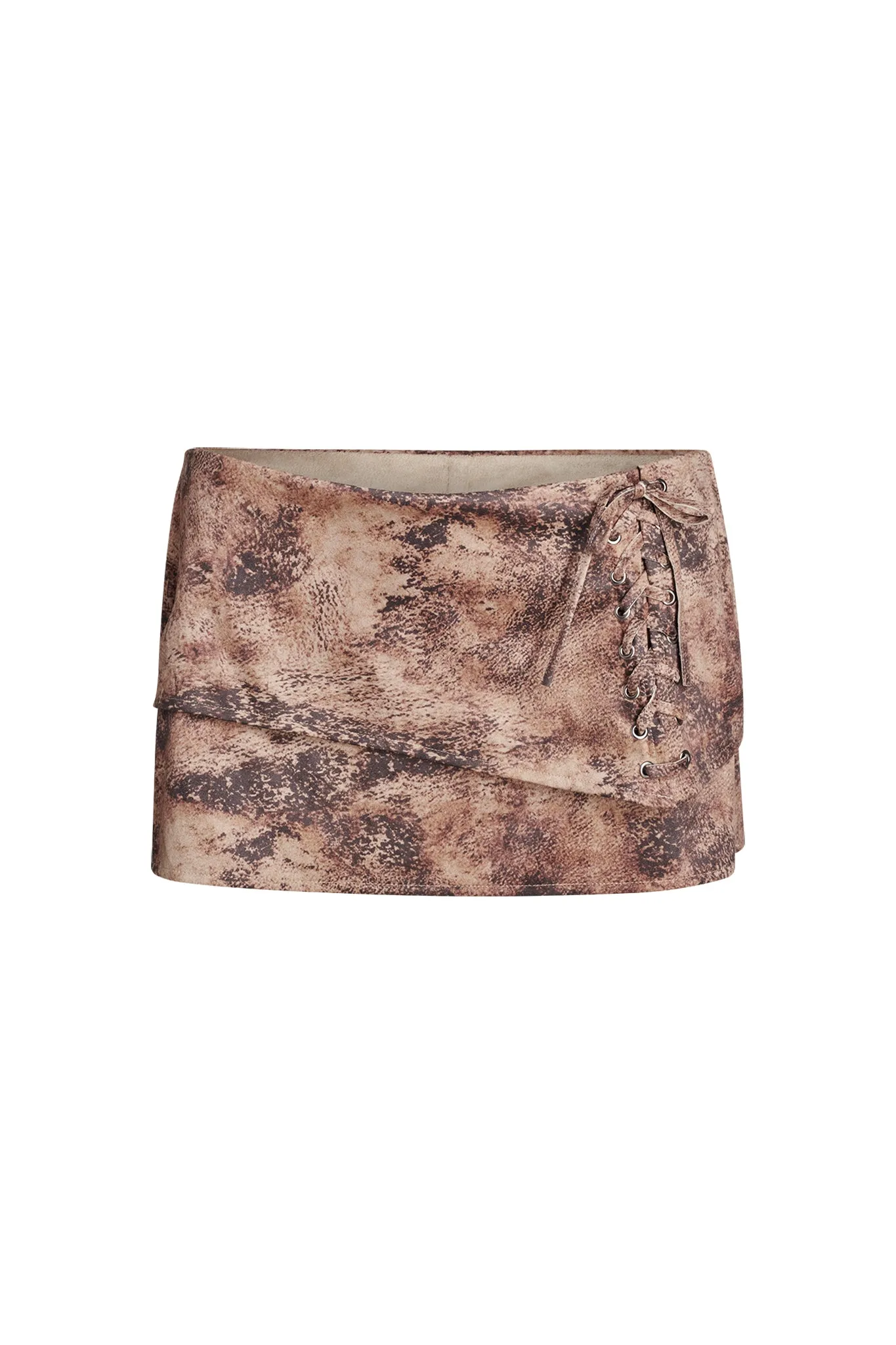 KINTH SKORT - NEUTRAL : ANIMAL SUEDE