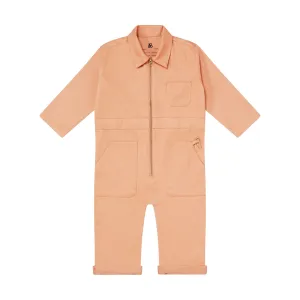 KISO Organic Kids Boilersuit Overalls in Clay