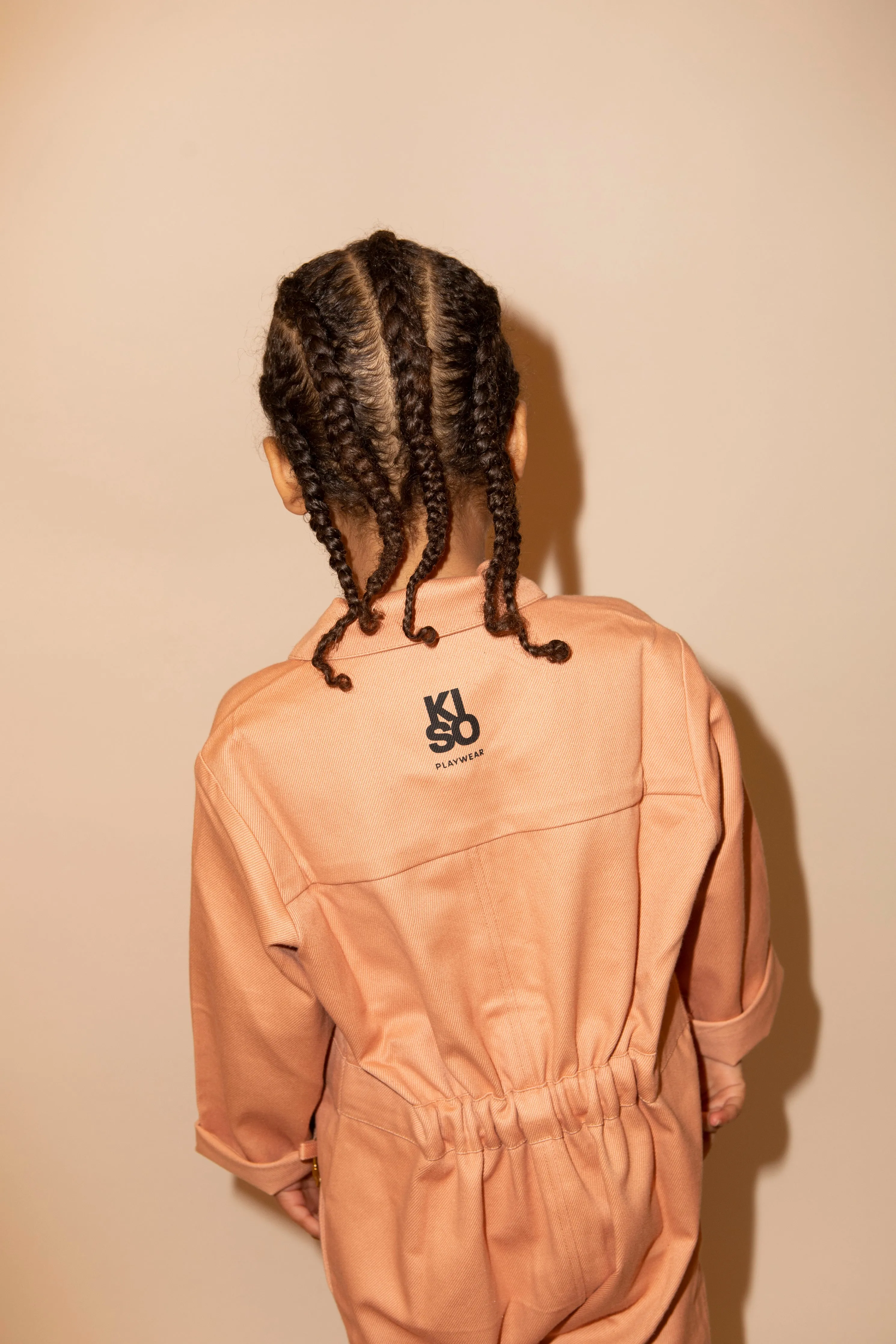 KISO Organic Kids Boilersuit Overalls in Clay