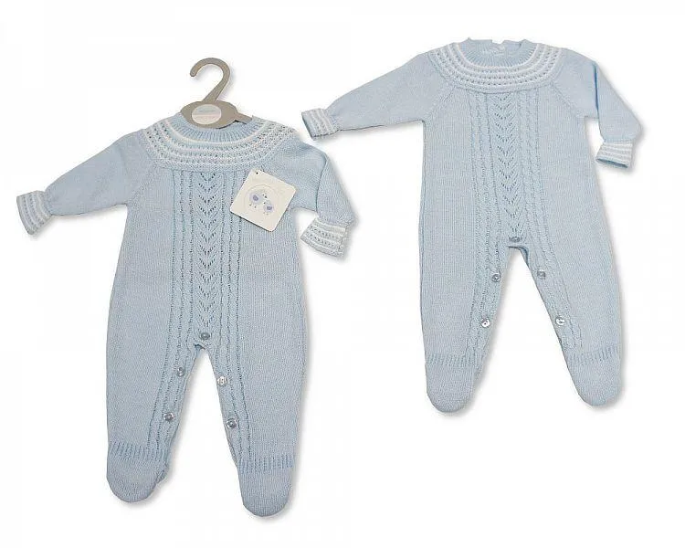 Knitted Baby Boys Long Romper - 924 (0-9 Months) Bw-10-924