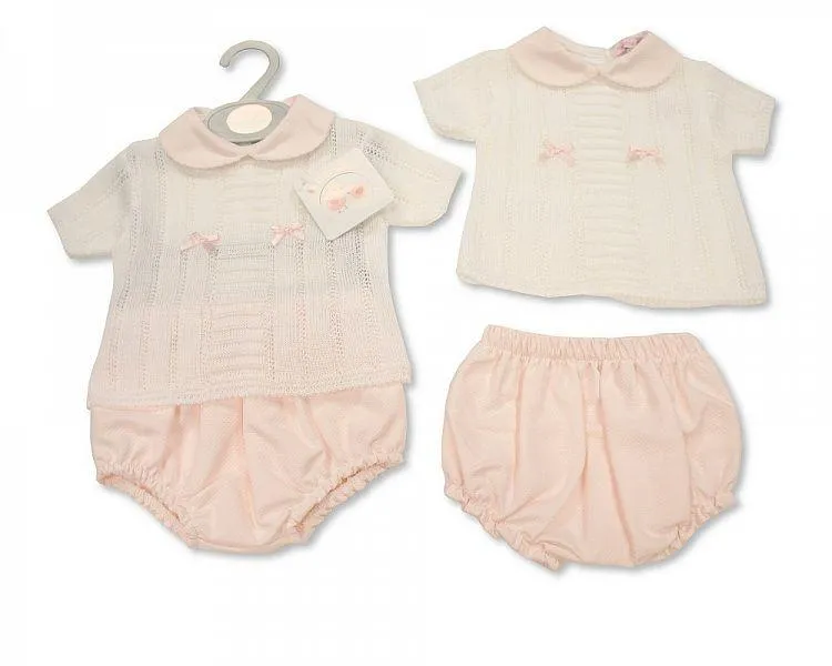 Knitted Baby Girls 2 pcs Set - 055 (0-9 Months) Bw-10-055