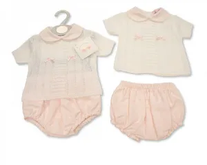 Knitted Baby Girls 2 pcs Set - 055 (0-9 Months) Bw-10-055