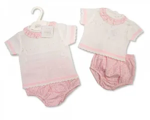 Knitted Baby Girls 2 pcs Set - 811 (0-9 Months) Bw-10-811