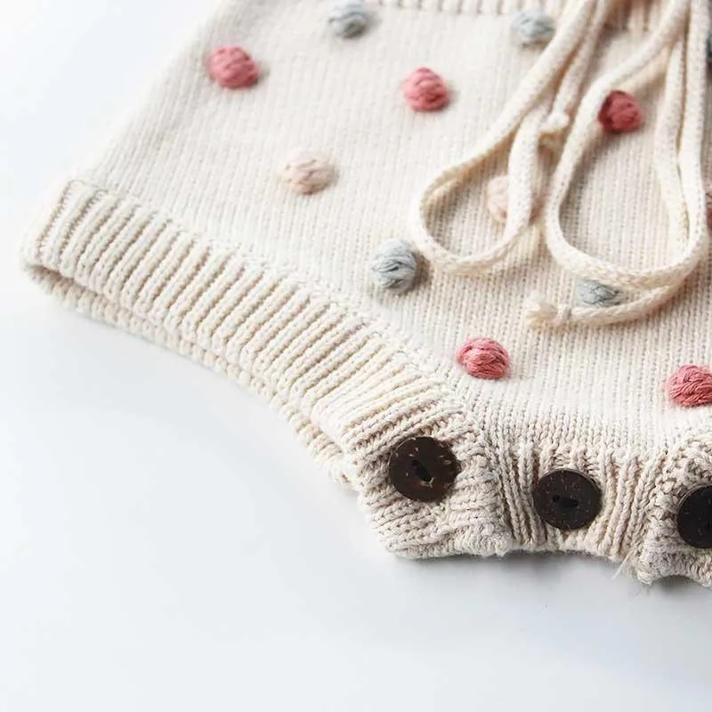 Knitted PomPom Overalls