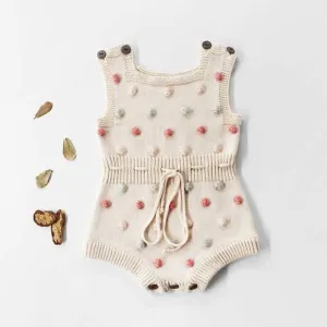 Knitted PomPom Overalls