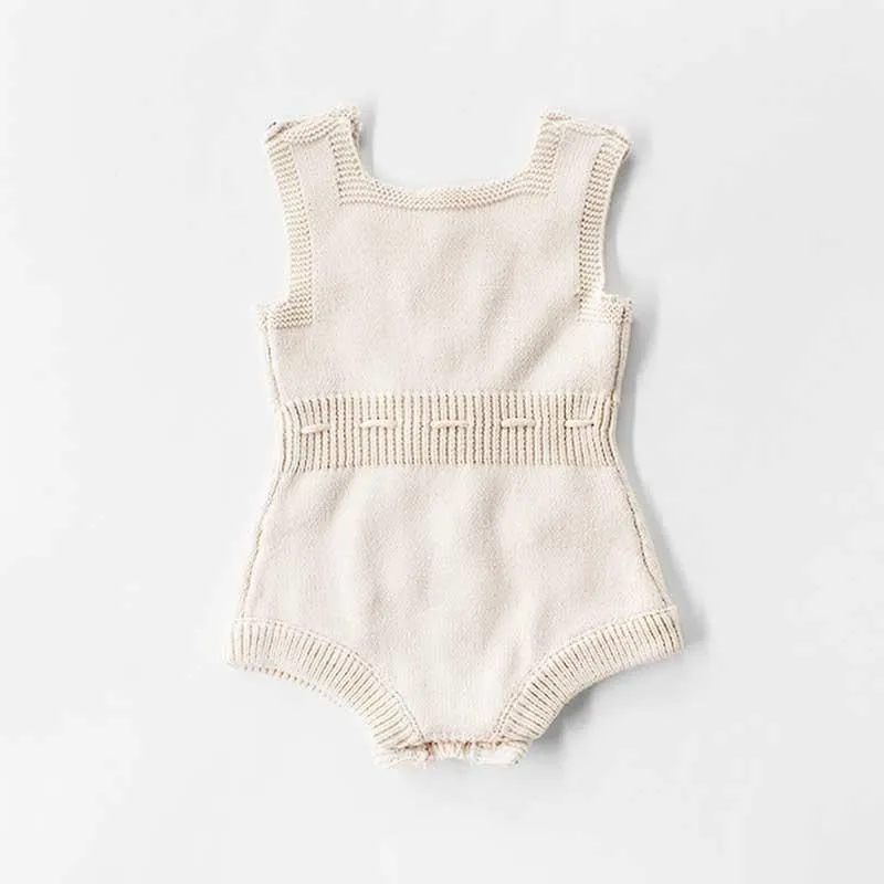 Knitted PomPom Overalls